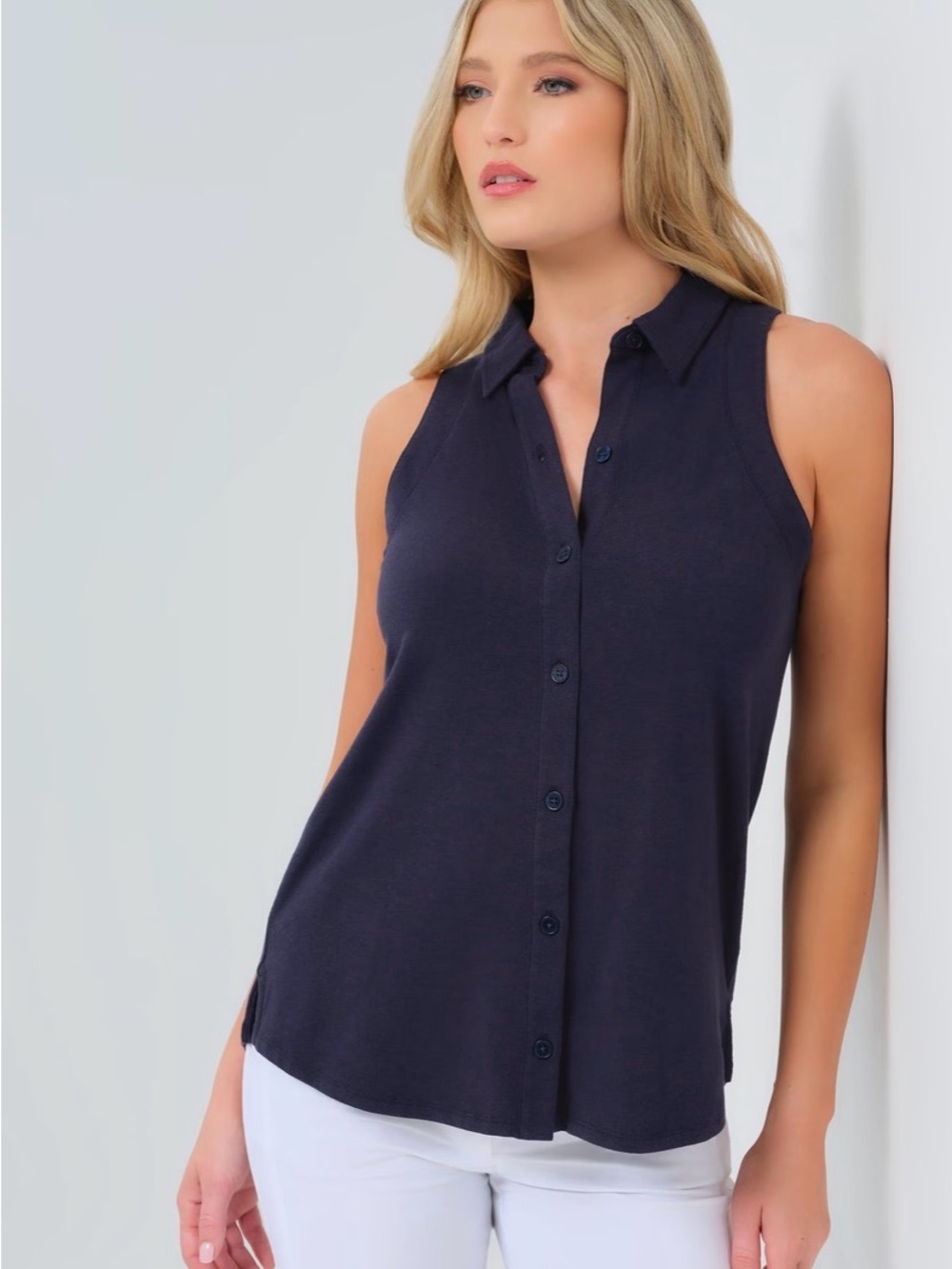Anatomie Elise Sleeveless Button Up Shirt